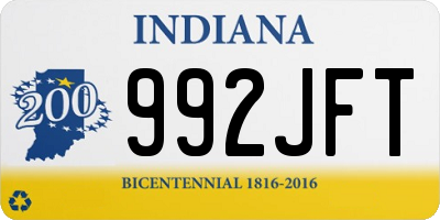 IN license plate 992JFT