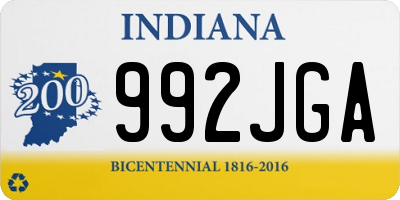 IN license plate 992JGA