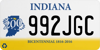 IN license plate 992JGC