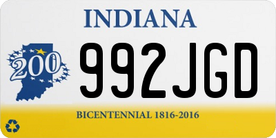 IN license plate 992JGD