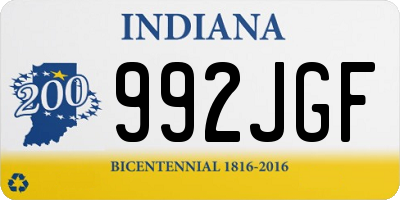 IN license plate 992JGF