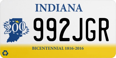 IN license plate 992JGR