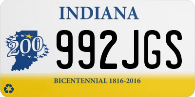 IN license plate 992JGS