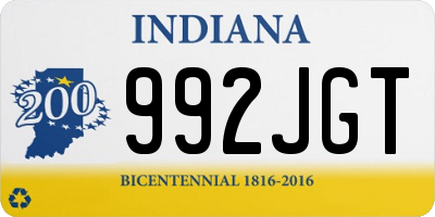 IN license plate 992JGT