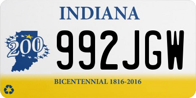 IN license plate 992JGW