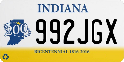 IN license plate 992JGX