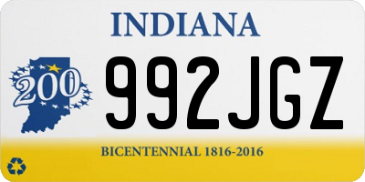 IN license plate 992JGZ