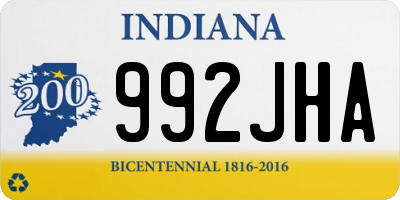 IN license plate 992JHA