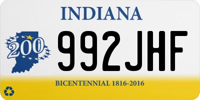 IN license plate 992JHF