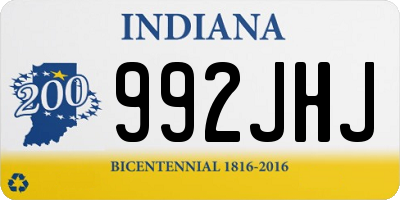 IN license plate 992JHJ