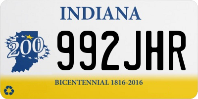 IN license plate 992JHR