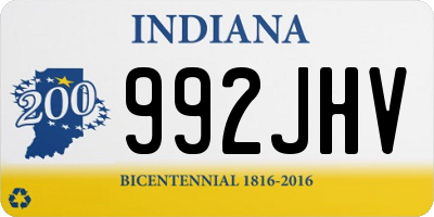 IN license plate 992JHV