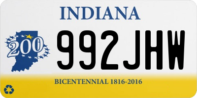 IN license plate 992JHW