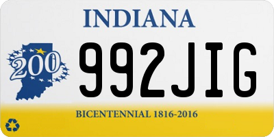 IN license plate 992JIG