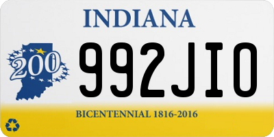 IN license plate 992JIO