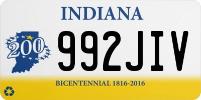 IN license plate 992JIV