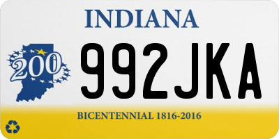 IN license plate 992JKA