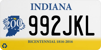 IN license plate 992JKL