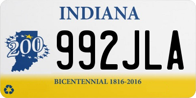 IN license plate 992JLA