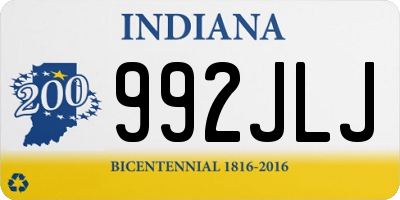 IN license plate 992JLJ