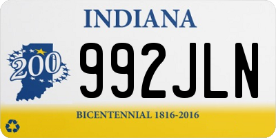 IN license plate 992JLN