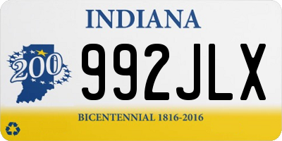 IN license plate 992JLX