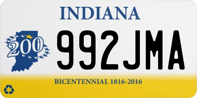 IN license plate 992JMA