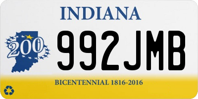 IN license plate 992JMB