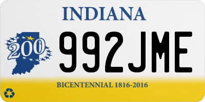 IN license plate 992JME