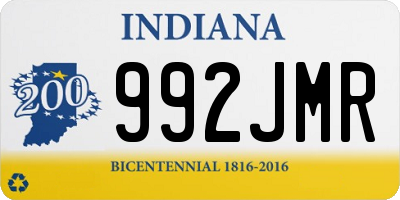 IN license plate 992JMR
