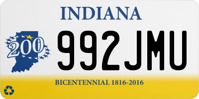 IN license plate 992JMU