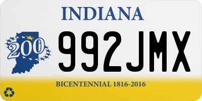 IN license plate 992JMX