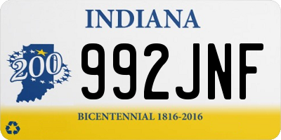 IN license plate 992JNF