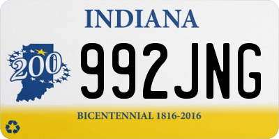IN license plate 992JNG