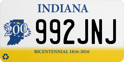 IN license plate 992JNJ