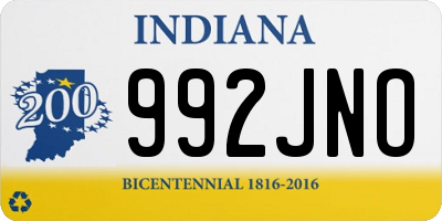 IN license plate 992JNO