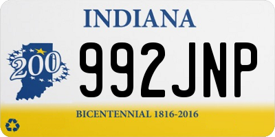 IN license plate 992JNP