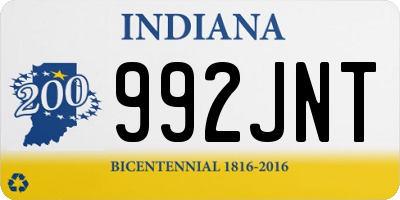 IN license plate 992JNT