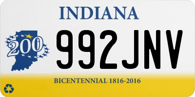 IN license plate 992JNV