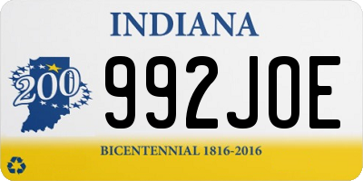 IN license plate 992JOE