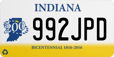 IN license plate 992JPD