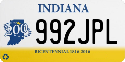 IN license plate 992JPL