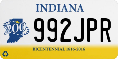 IN license plate 992JPR