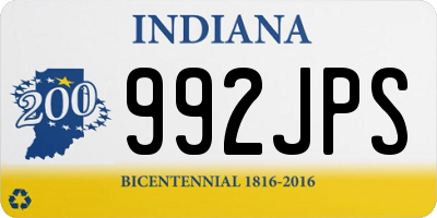IN license plate 992JPS