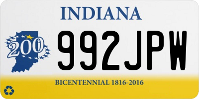 IN license plate 992JPW