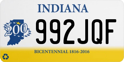 IN license plate 992JQF