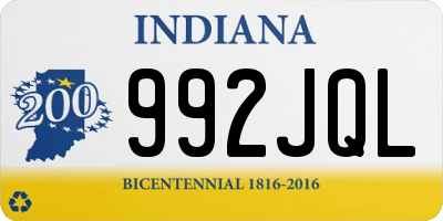 IN license plate 992JQL