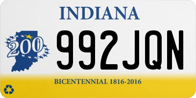 IN license plate 992JQN