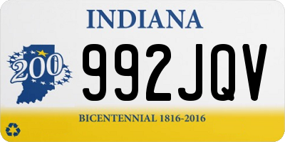 IN license plate 992JQV