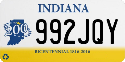 IN license plate 992JQY